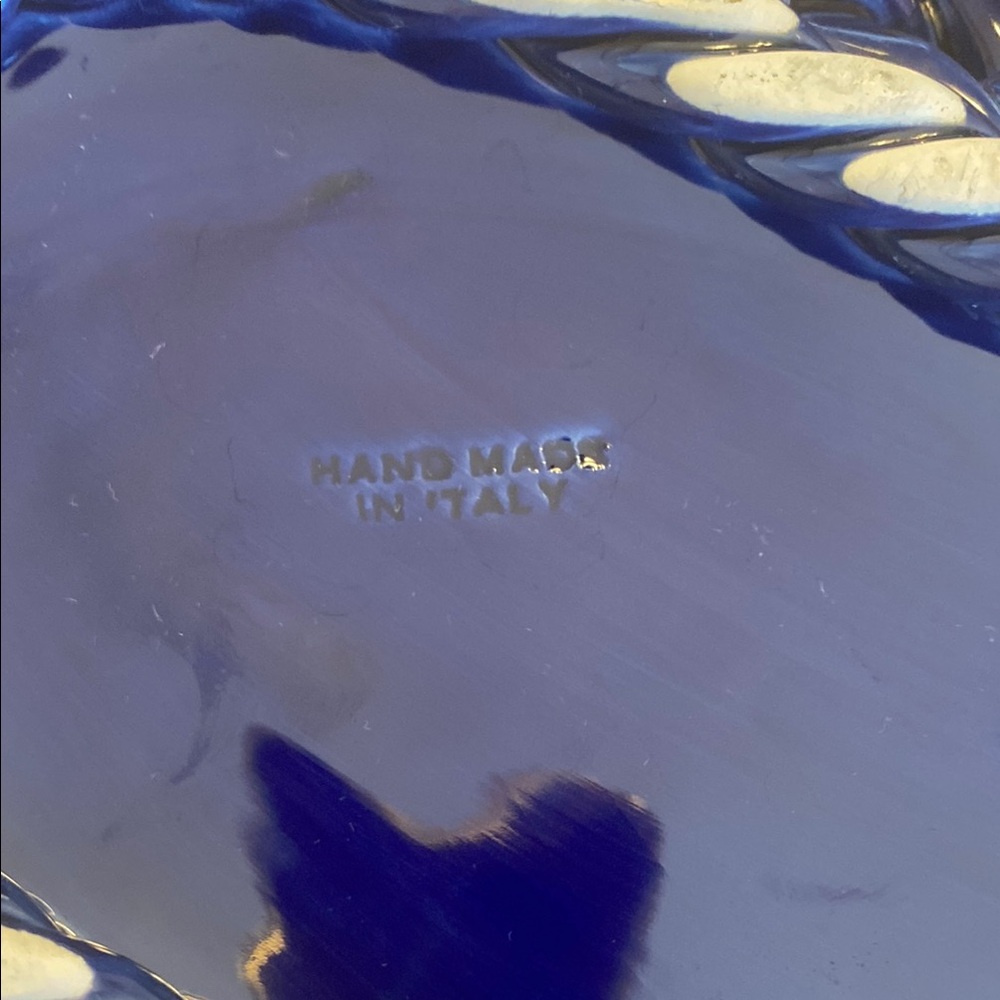 Primo’gi made in Italy Blue Woven ceramic Basket - Picture 3 of 8